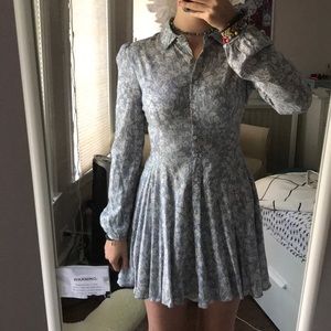 Kimchi Blue Floral Collared Long Sleeve Dress